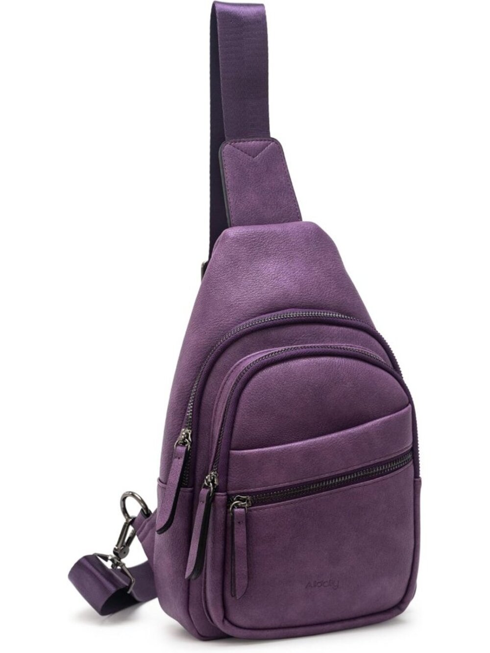Trendy Large Leather Sling Bag for Women - Fashionable Crossbody Chest Pack